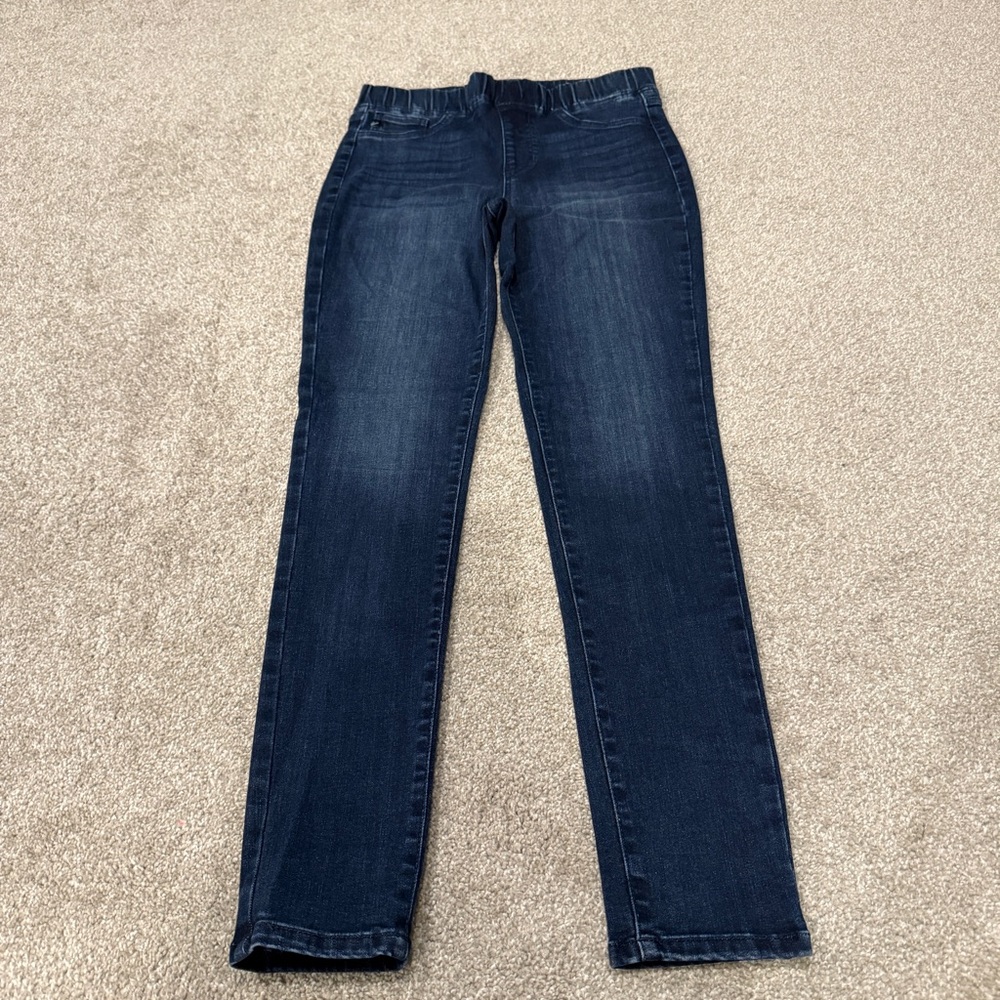 KanCan Pull On Elastic Waist Dark Wash Denim Jeans Mid Rise Size 7/27